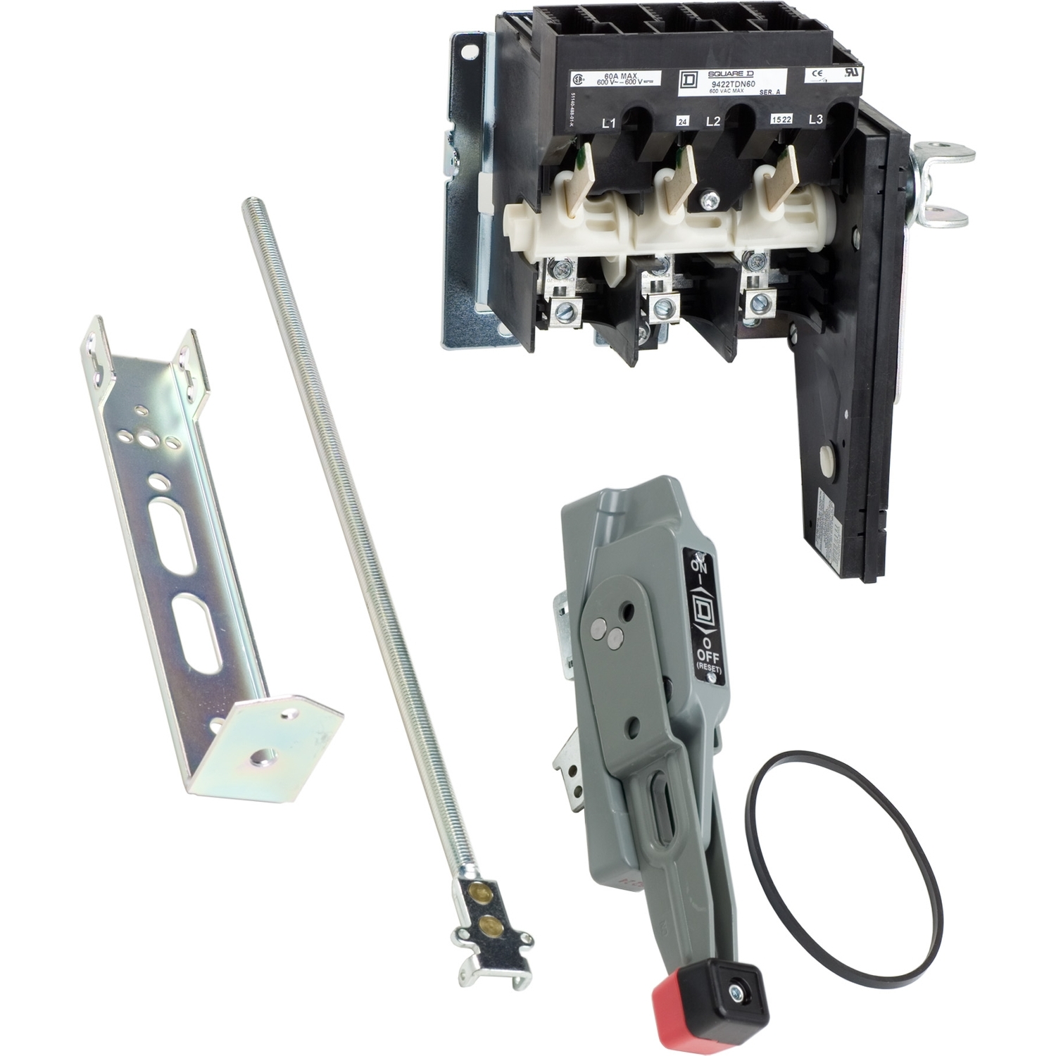 Schneider Electric Non-Fusible Disconnect Switch; 3-Pole; 60A; Variable Depth; Lever - NEMA 4; UL 98